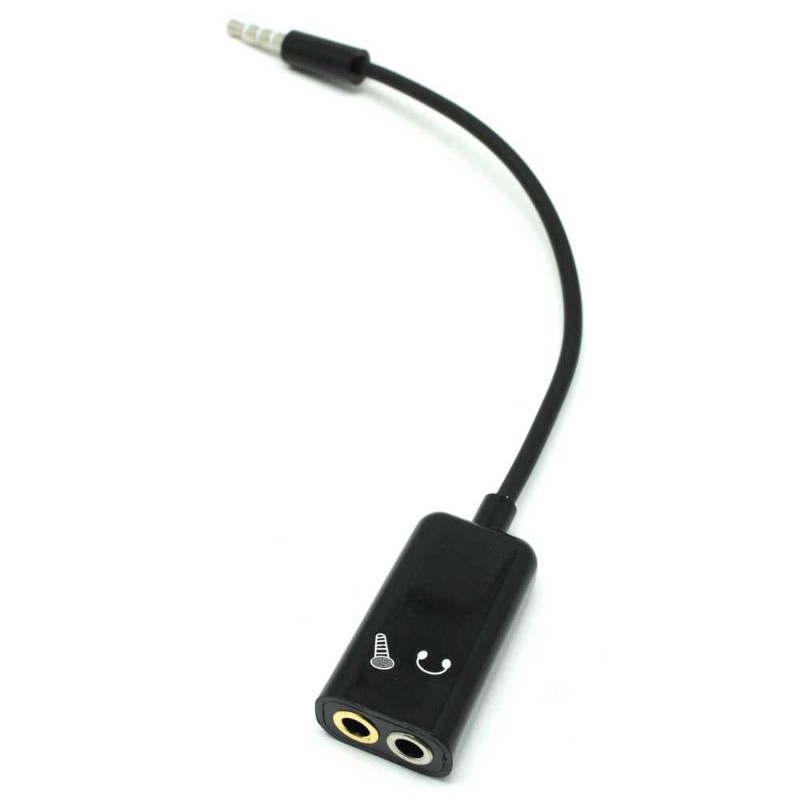 Microphone Headphone Audio Splitter 3.5mm ke 2 x 3.5mm - FA29735 - Black