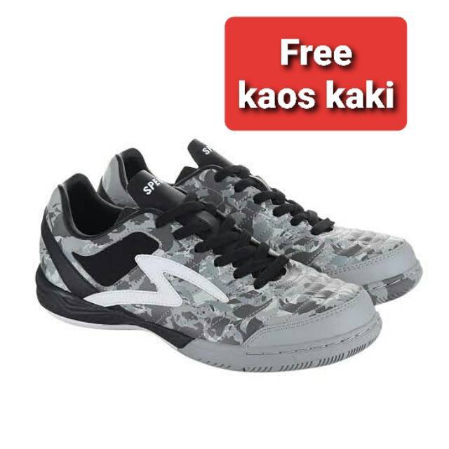 Sepatu futsal specs metasala showtime - cool grey camo/black/white