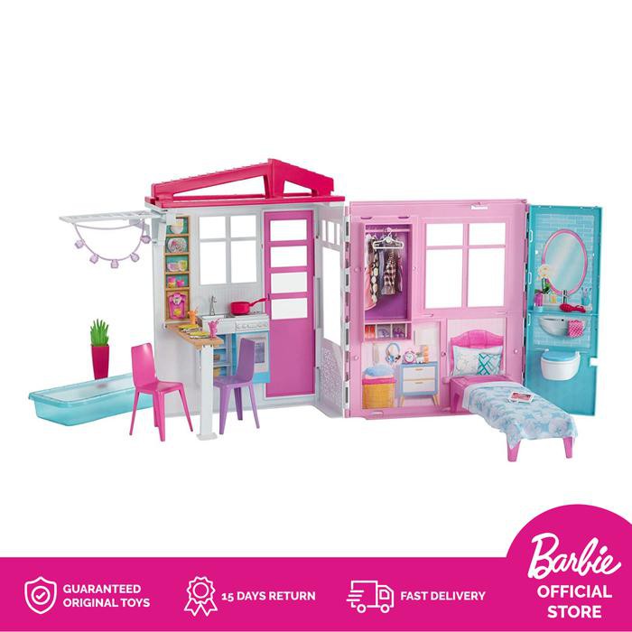 Barbie 2-Story House Rumah Boneka Permainan Toy Anak Perempuan