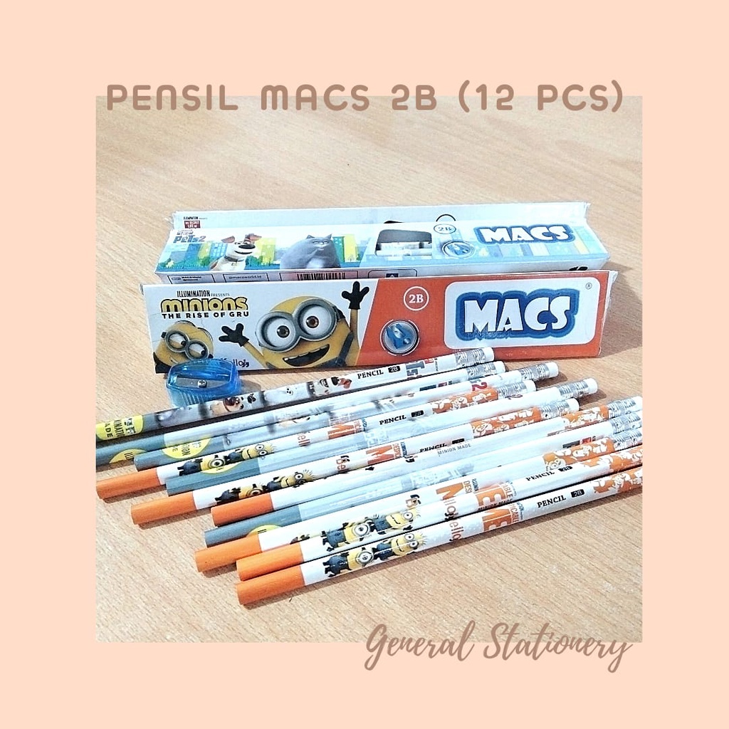 

Macs 2B Pencils ( 12 ) / Pensil Macs 2B