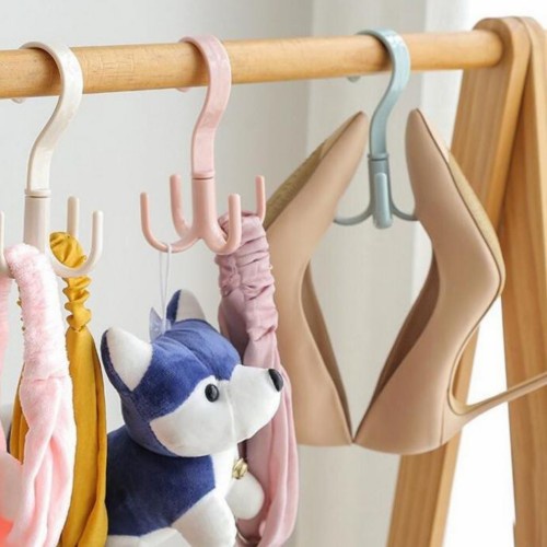 Hanger Serbaguna Dengan 4 Kait / Versatile Hanger With 4 Hooks [import]