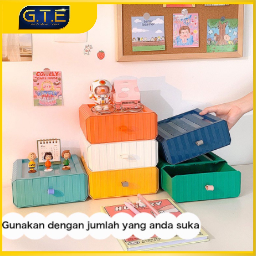 Rak Kosmetik  susun/ Rak Kamar Mandi Storage / Rak Laci Tempat Penyimpanan Barang Rak Meja