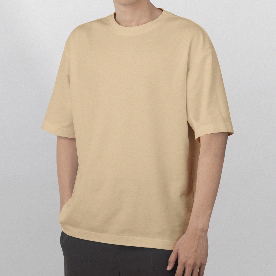 Kaos Polos Premium Khaki Oversize - Unisex ESCOLT
