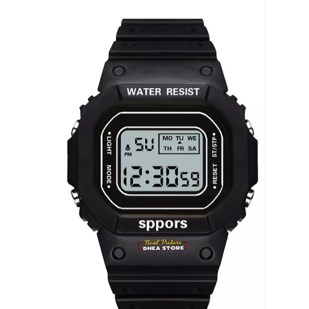 Jam Tangan Wanita Sport Korea Kotak FREE Battery Cadangan