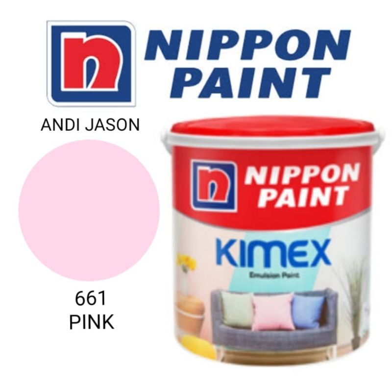 CAT TEMBOK KIMEX NIPPON PAINT 4.5KG / GALON / CAT DINDING / CAT AIR NO 661 PINK