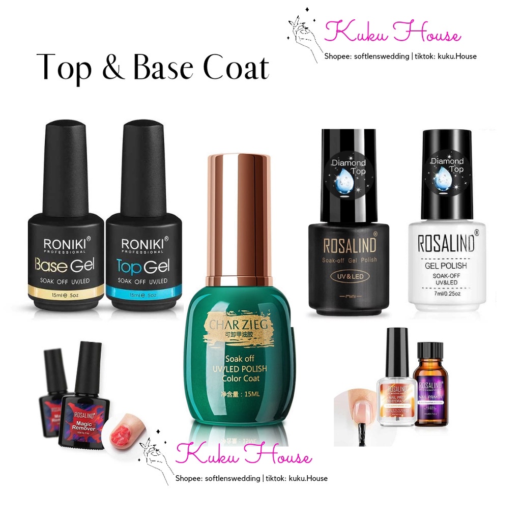 CHARZIEG TOP COAT &amp; BASE COAT ROSALIND RONIKI softlenswedding