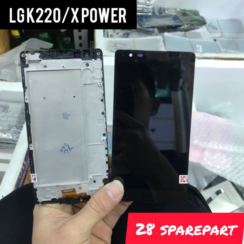 LCD FULLSET LG XPOWER / K220 / F750K + FRAME ORIGINAL COMPLETE