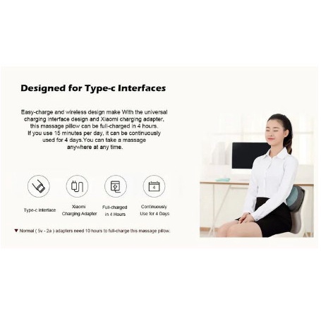 leravan wireless massage pillow with heating plate alat pijat