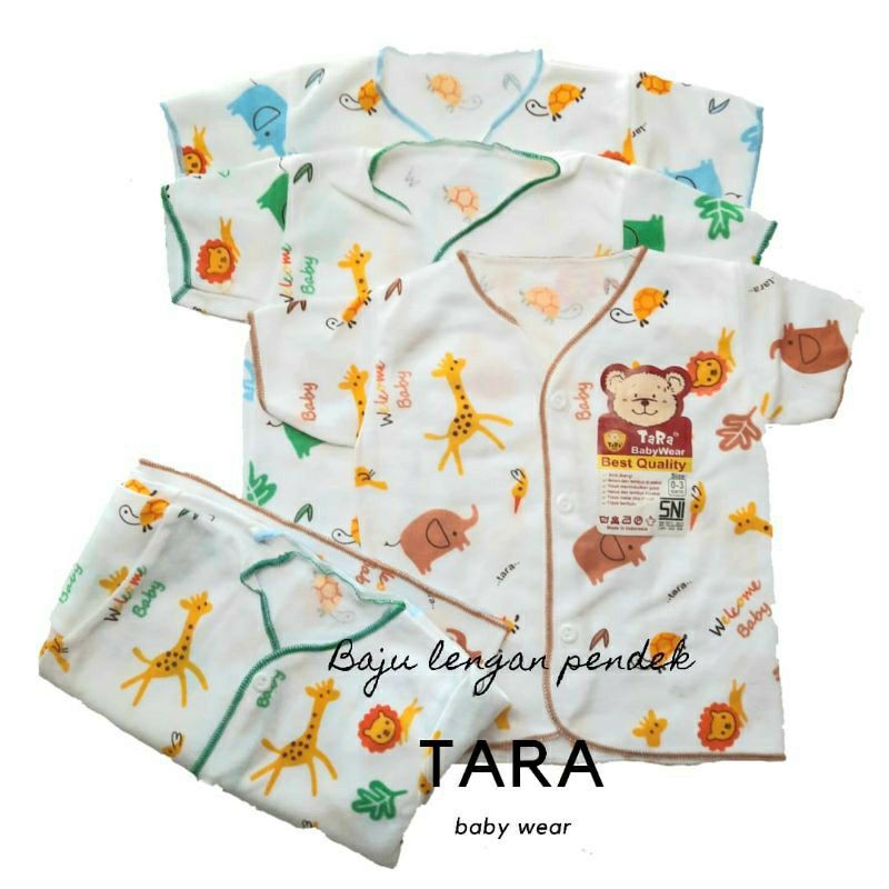 BAJU BAYI LENGAN PENDEK MERK TARA BERSTANDAR SNI | BAJU BAYI BERKUALITAS