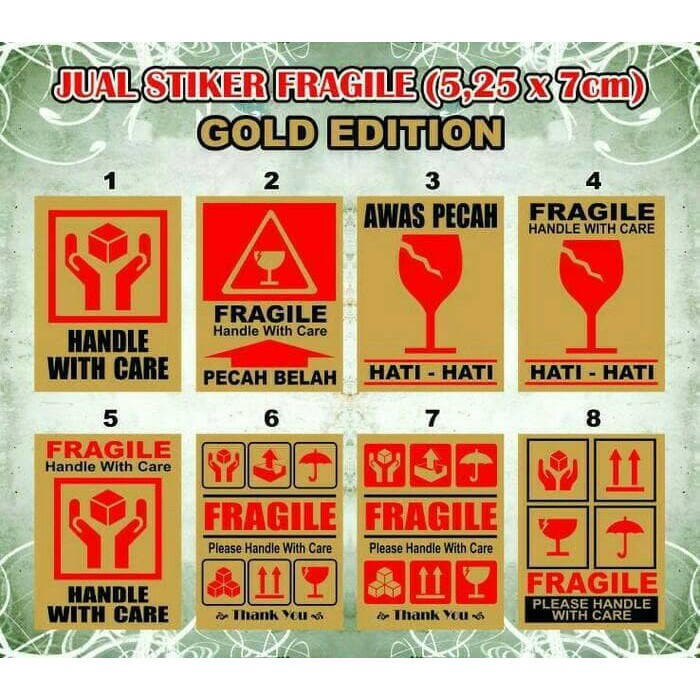 Stiker Pengiriman Fragile BUAT PARA TOKO ONLINE INI WAJIB warna stiker wajib random