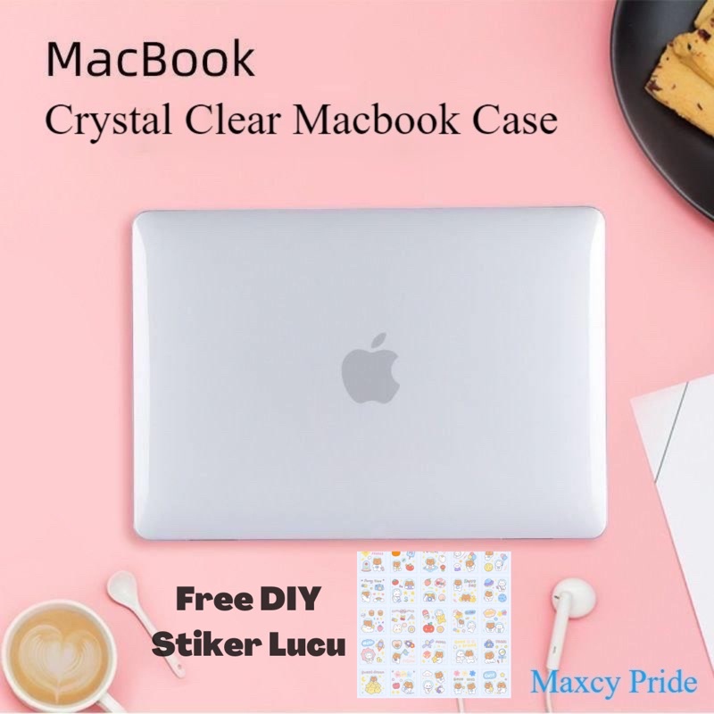 Case Macbook Air M2 M1 Pro Retina Crystal Clear / Bening / Transparan casing mac book Air M1 M2 Pro 13 Inch 2020 2021 2022