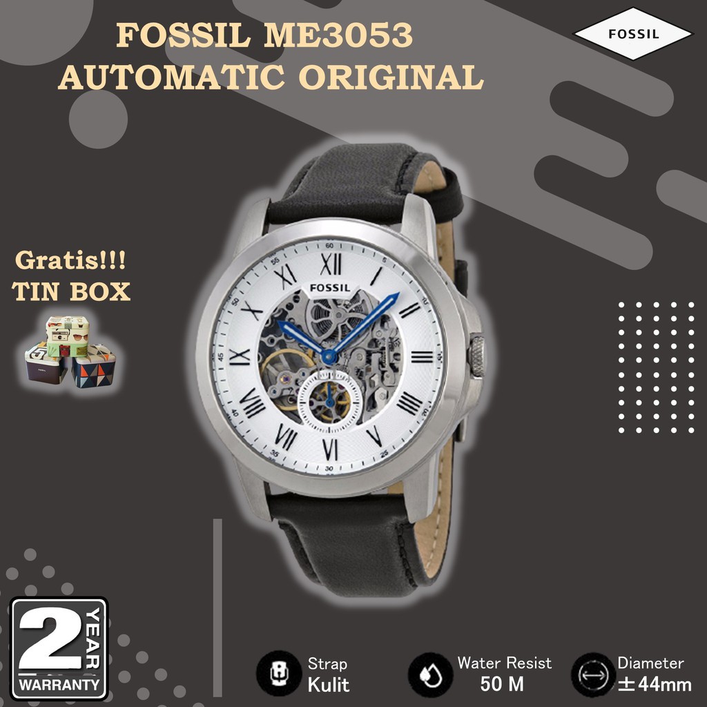 TERLARIS FOSSIL ME3053 AUTOMATIC | JAM TANGAN PRIA FOSSIL ORIGINAL | JAM FOSSIL ORIGINAL AUTOMATIC