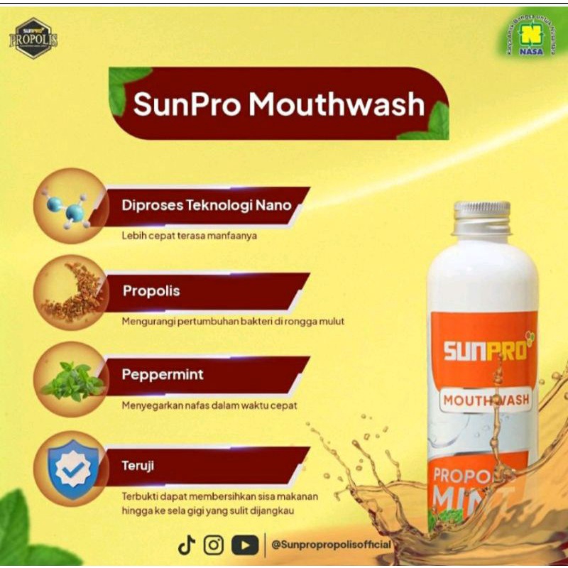 SUNPRO PROPOLIS MINT MOUTHWASH <MOUTHWASH> NASA ARSY