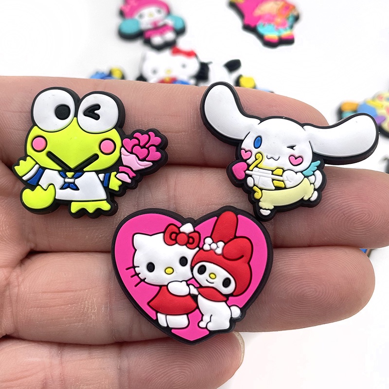 Charms Dekorasi Sepatu Bentuk Kartun Hewan Sanrio Croc Gaya Jepang Charms
