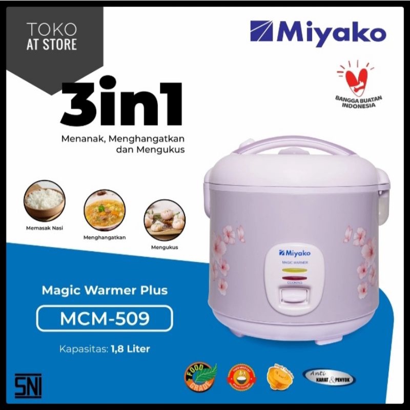 MIYAKO Magic Ricecooker dan Warm MCM-509 1,8L