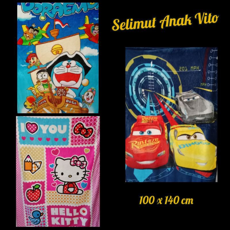 selimut anak karakter murah Vito rosana