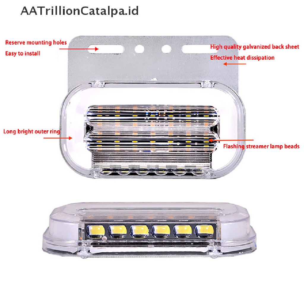 Aa Lampu Samping Truk Led 24v Super Terang Tahan Air