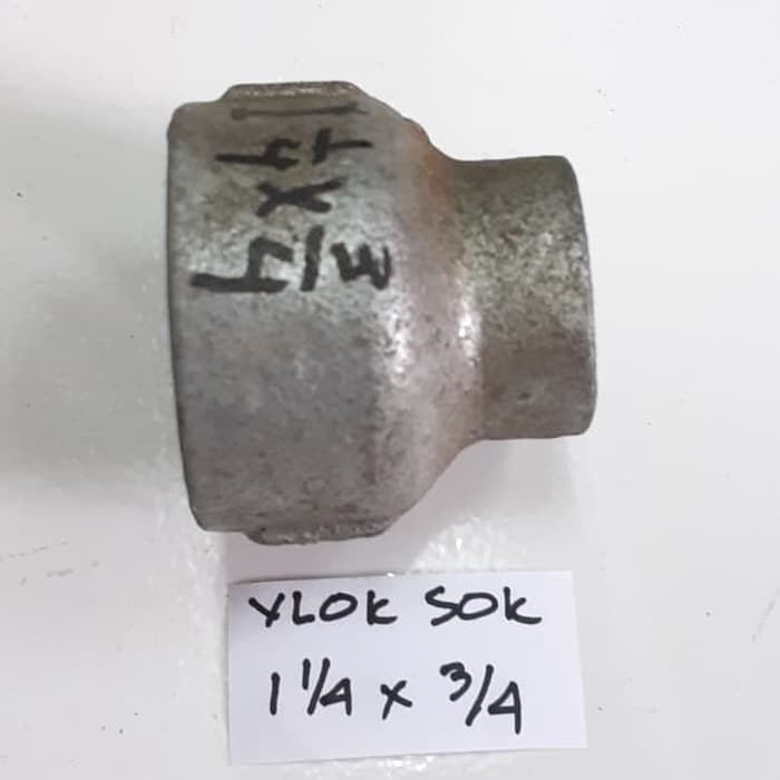 Vlok Sok Besi 1 1/4x3/4 inch / Plok Flok 1 1/4 x 3/4 Sambungan Pipa Besi