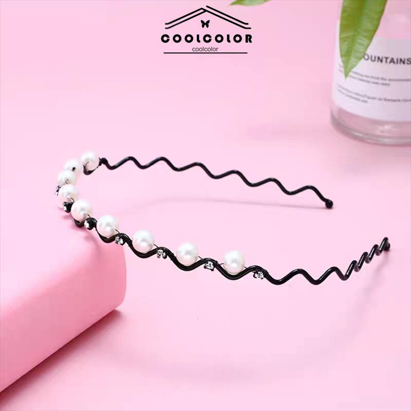 COD Mutiara Jepit Rambut  Bando Berlian Gaya Korea Wanita Headband Aksesoris Rambut- cl