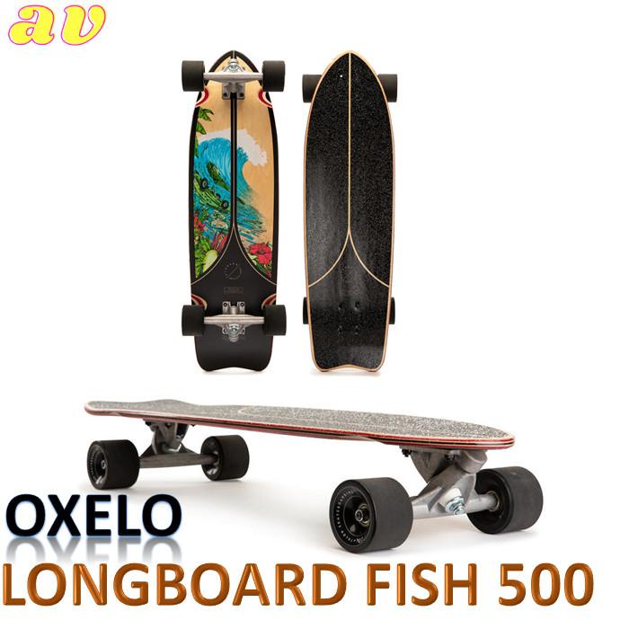 Ridai | Skateboard Longboard Anak Remaja Dewasa Oxelo Fish 500 Original Hitam