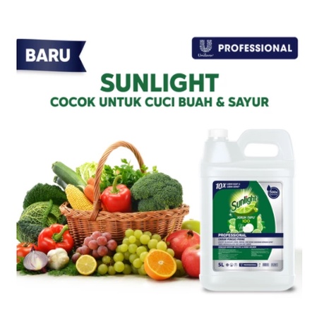 SUNLIGHT Professional Dirigen Dirijen 4.5Liter 4,5 liter 4.5L 4,5 L Lime Jeruk Nipis Sabun Cuci Piring ORIGINAL