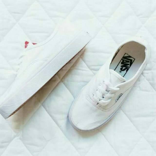 Sepatu Vans Authentic Full White Sepatu Kets Putih Murah