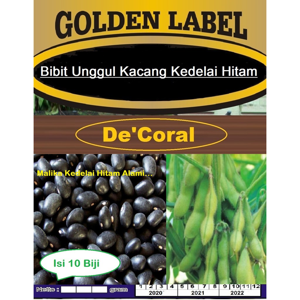 Bibit Unggul  Kacang Kedelai  Hitam Malika Bibit Kedelai  