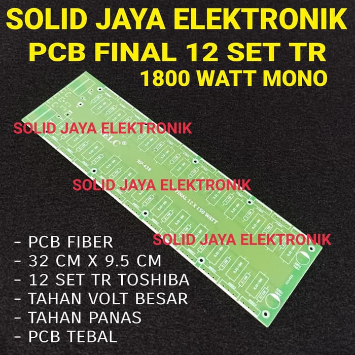 PCB FINAL FIBER TR FINAL 12 TR SET TOSHIBA 1800W TRANSISTOR FINAL TOSHIBA SANKEN NELC NP438