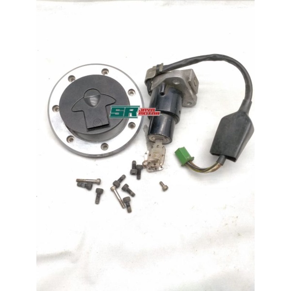 Kunci kontak + tutup tangki ninja R set original plus kunci 2