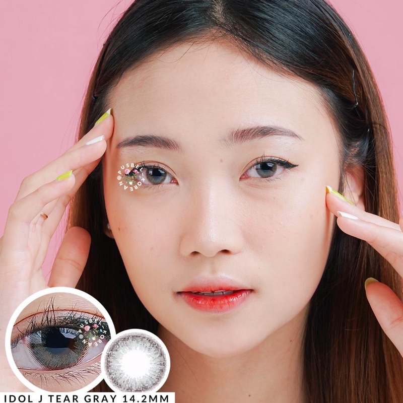 Idol J tear gray &amp; sugar brown softlens original korea