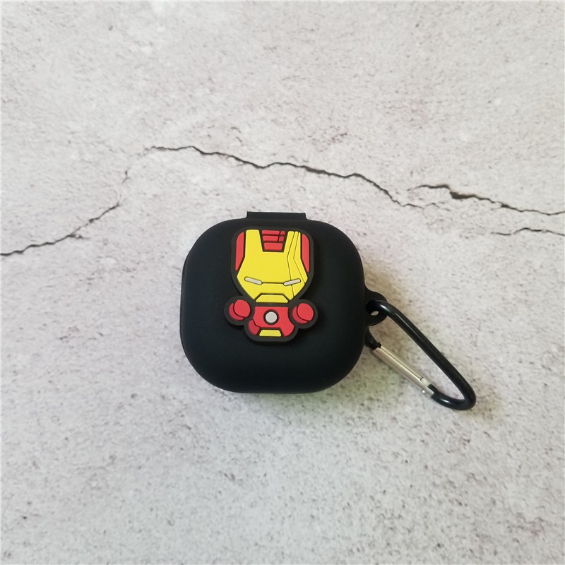 Soft Case Silikon Motif Kartun Marvel Dengan Kait Untuk Earphone Samsung Galaxy Buds