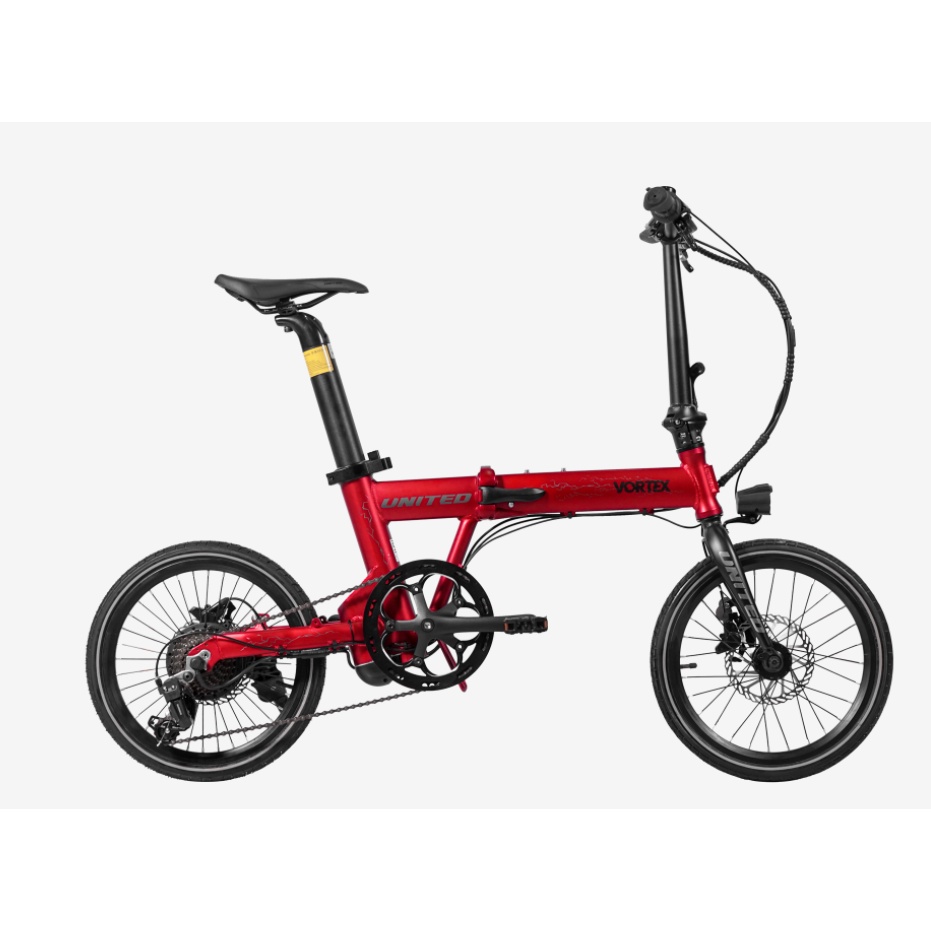 Sepeda Lipat United Listrik VORTEX E-bike Folding 16 Inch United 7 Speed Garansi SNI-5