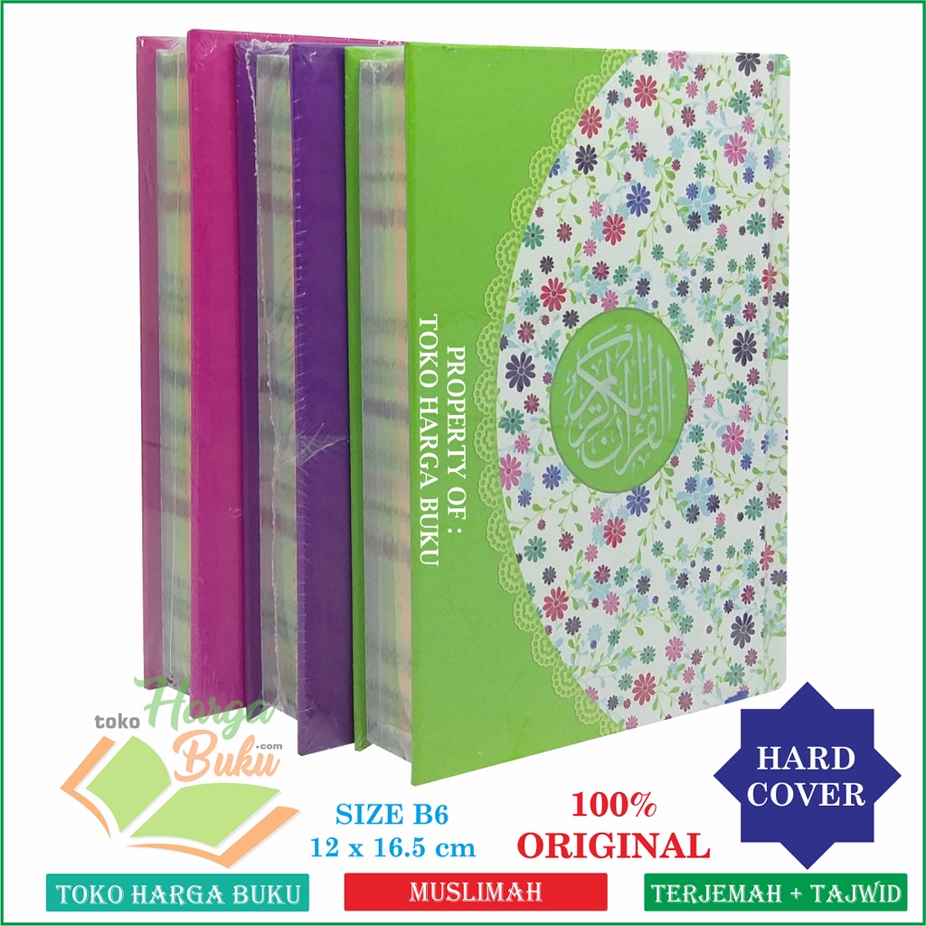 Foto Al-Quran Yasmina B6 HC RAINBOW PELANGI Terjemah Tajwid For Women ORI Hard Cover