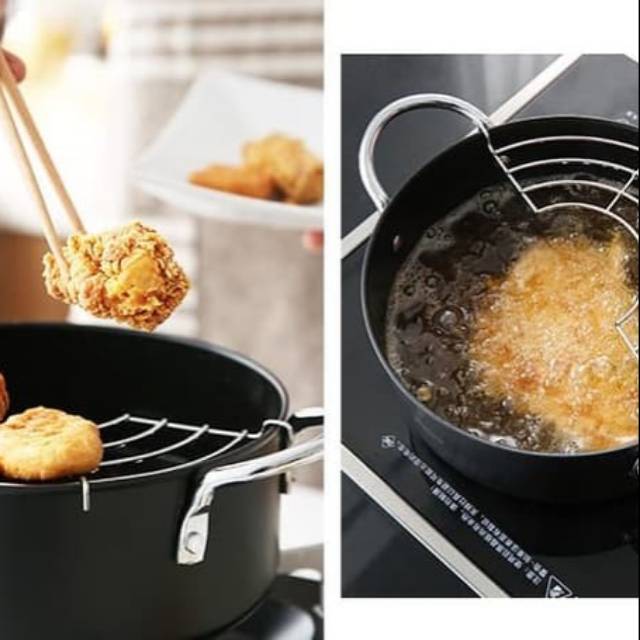 panci masak goreng dengan tatakan / tempura nabe ZG2088