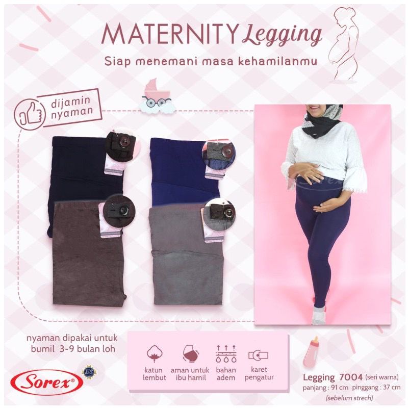 SOREX Maternity Legging MTR JC 401 - Sorex Legging Ibu Hamil 7004