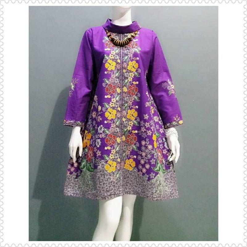 tunik batik modern-tunik batik primis-tunik batik cantik-tunik batik kekinian-baju kerja kantor-tuni