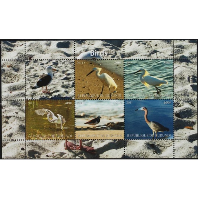 

Perangko Filateli Burundi MNH Miniature Sheet 2011 Birds