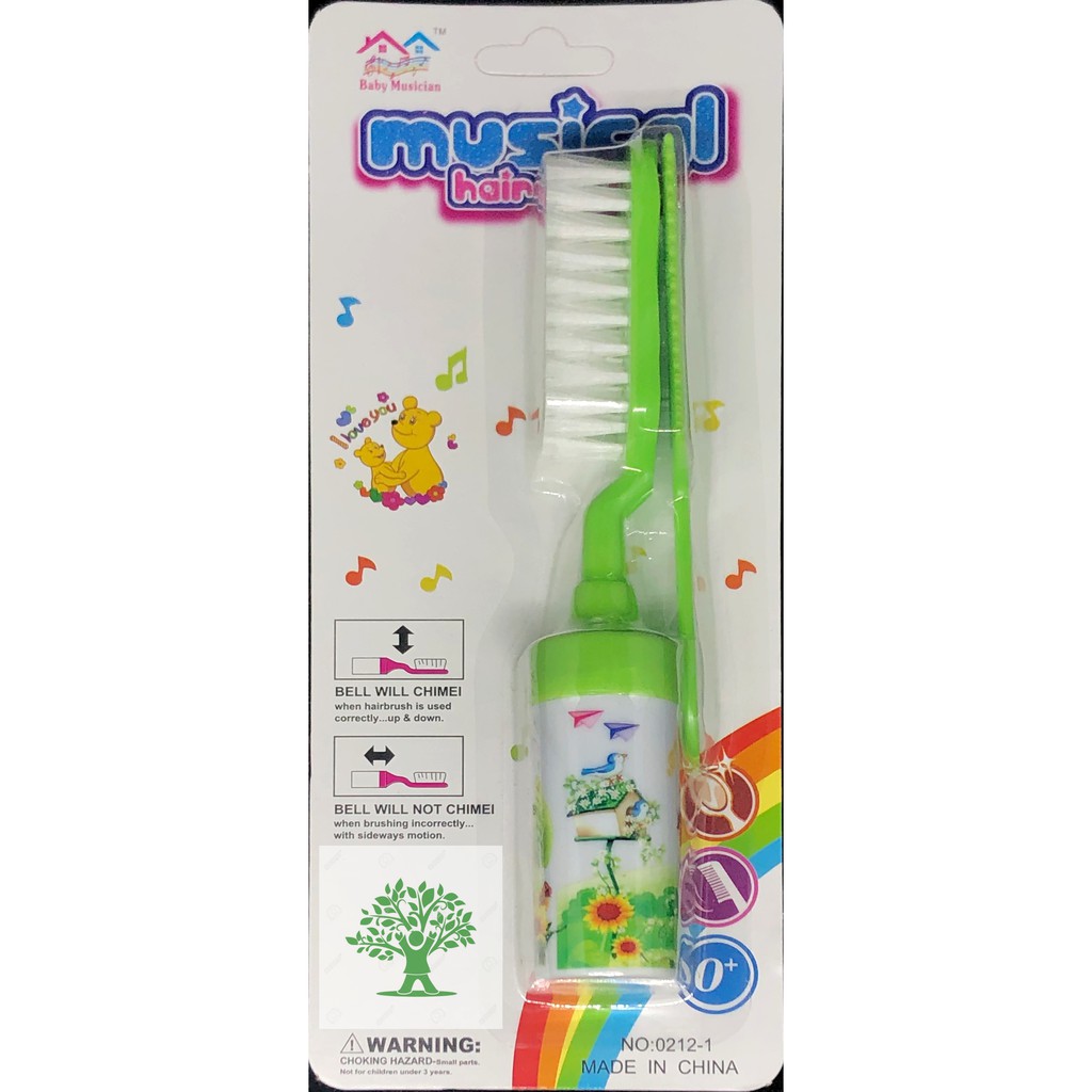 Sisir Bayi Music 2 jenis sisir dalam 1 harga (2 in 1) semua umur (212)-Hijau