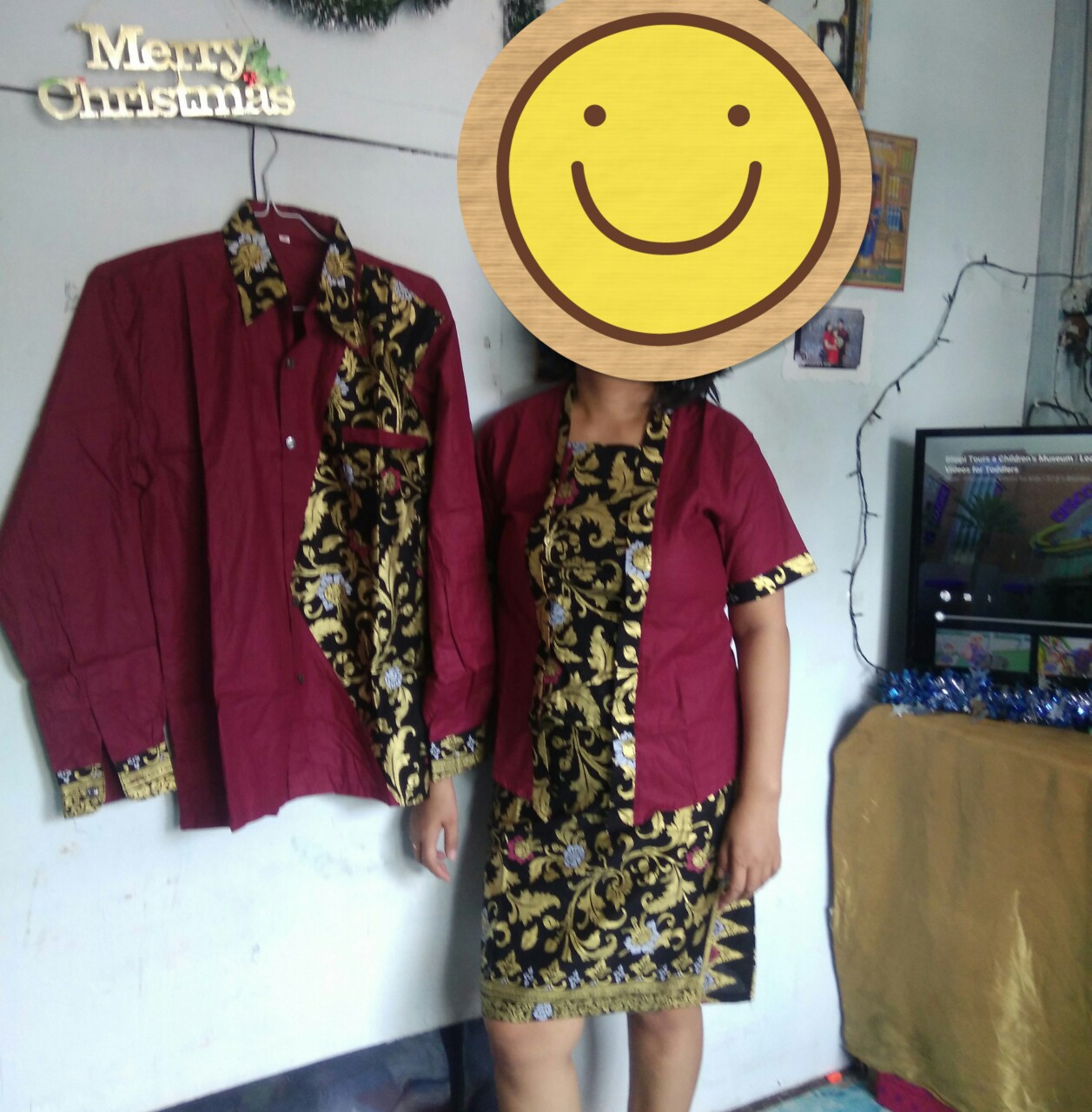 Maura Couple - Sania Ruffle Batik Couple Ori Ndoro Jowi Garansi Termurah Shopee - Batik Modern Solo