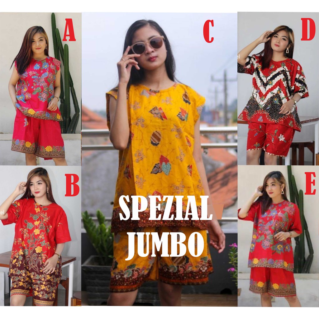 SETELAN BATIK JUMBO PRIMISSIMA UNGGUL JAYA Pajamas Babydoll
