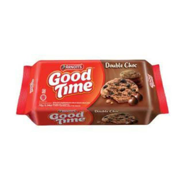 GOOD TIME 72 GRAM DOUBLE CHOC, CLASSIC CEMILAN MAKANAN RINGAN ARNOTS