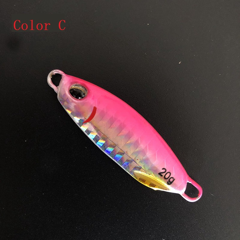 Shengyao 1pc Umpan Pancing Luminous Bahan Metal 10g / 20g / 30g / 40g Japan Duo Jig Fishing Lure Jigging Bait