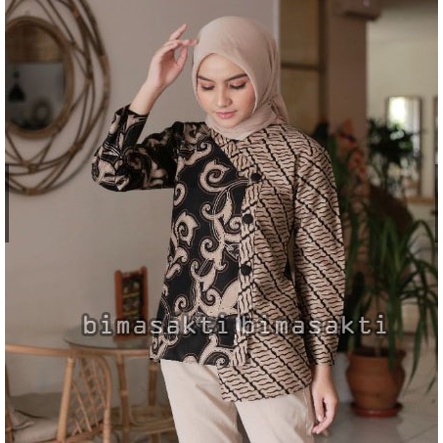 Terbaru atasan baju batik wanita - blouse batik kantor - batik cewek - kemeja batik wanita - kemeja batik cewek - blouse kantor - bimasakti