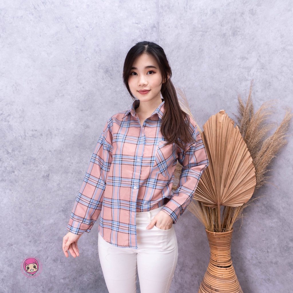 VS - Kemeja Fashion - Kemeja Oversize Wanita / Kemeja Korea / Kemeja Wanita Murah