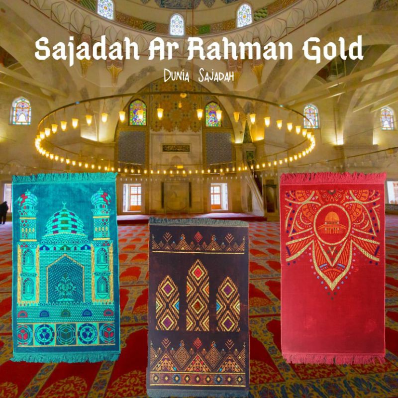 Sajadah Turkey Tebal Ar Rahman Gold