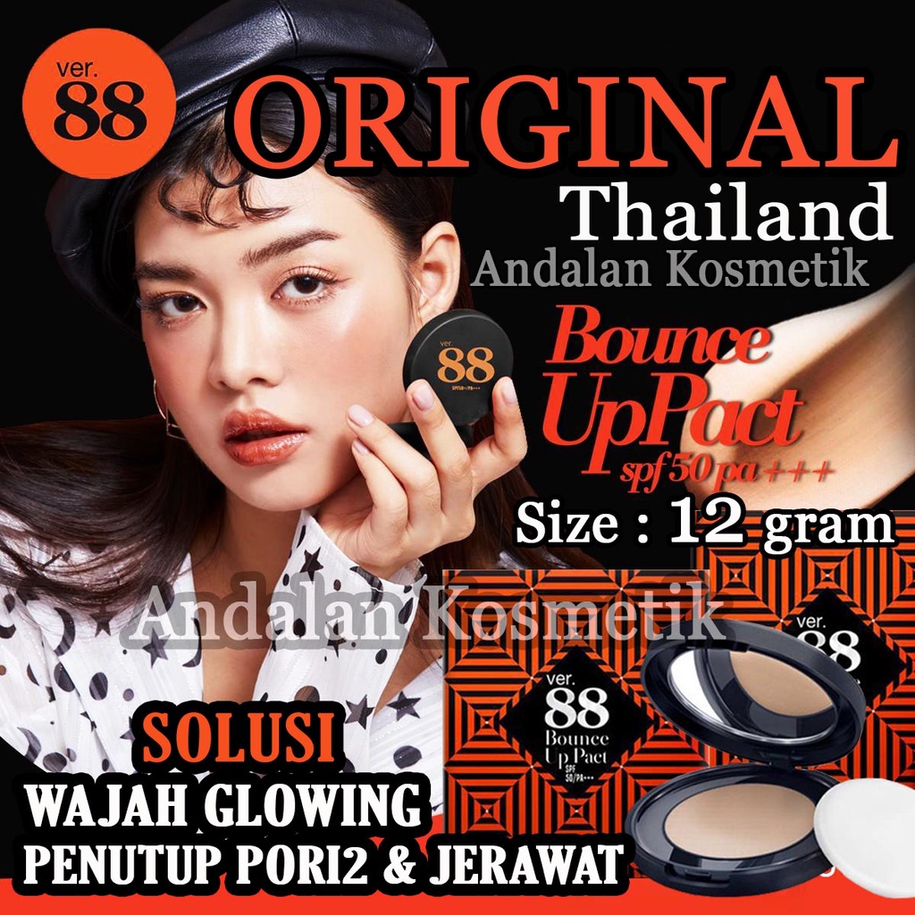 Bedak Ver 88 Bounce Up Original Terbaru Bedak 88 Original 100% Asli Thailand Penutup Pori2 dan Jeraw