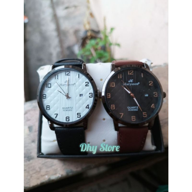 Jam Tangan Pria Kulit HARYXSON HCM3002 Original