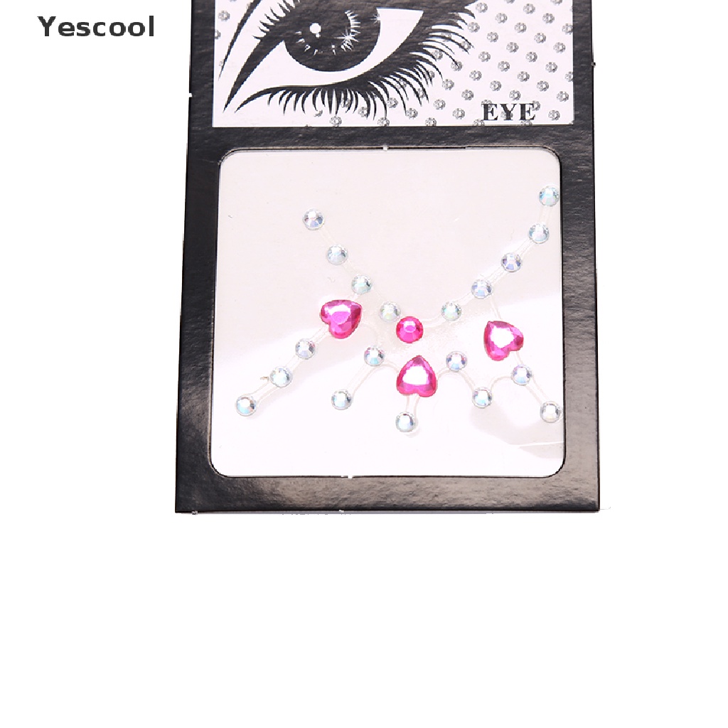 Yesstiker Tattoo Wajahmatatubuh Sementara Hias Kristal Gaya Keren Untuk Festival