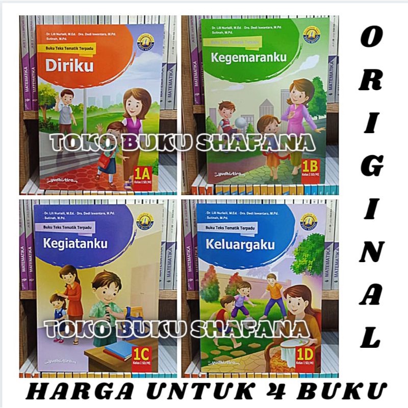 Paket 4 Buku Tematik Terpadu Yudhistira 1A 1B 1C 1D K13 Edisi Revisi Kelas 1 SD ORI