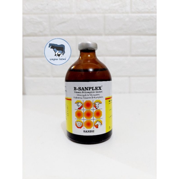 B Sanplex 50 ml / Sanbe Farma / Vitamin B complex injeksi untuk hewan